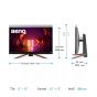 BenQ 27 Inch QHD IPS LED Gaming Monitor, 165Hz, Grey - EX2710Q