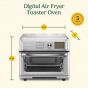 Cuisinart Digital Air Fryer 0.6 Cubic Feet, 1800 Watt, Silver- TOA-65