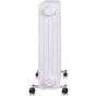 Oil Radiator Heater, 1500Watt, 7 Picks - White and Gold