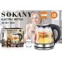 Sokany Electric Kettle, 1.2 Liters, 1500 Watts, Transparent - SK-SH-1059