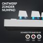 كيبورد جيمنج لاسلكي لوجيتك G PRO X TKL ، بمفاتيح Tactile - ابيض