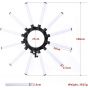 General LED Light Ring, With 12 Tubes