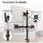 Worldlift Triple Arm Holder for 17 to 32 Inch Monitors - Black