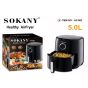 Sokany Air Fryer, 5 Liters, 1500 Watt, Black- AF-002