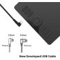 HUION HS610 10x6.25 Inch Graphics Drawing Tablet, with 8192 Pen Pressure and Tilt Function, 28 Express Keys and 1 Finger Touch Ring, Ideal Use for Distance Education and Wed Conference