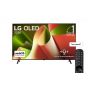 شاشة تلفزيون ال جي 55 بوصة سمارت OLED، بدقة 4K UHD، بريسيفر داخلي - OLED55B46LA، مع حامل حائط  للتلفزيونات من اي تي اي مقاس (26:55) بوصة، اسود- TX40 (شامل خدمة التركيب)