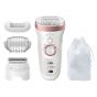 Braun Silk-epil 9 Wet and Dry Epilator, White and Rose Gold - 9-720