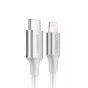 UGREEN USB-C to Lightning Cable Braided Cable, 3A, 1m, Silver - 70525