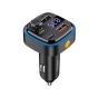 شاحن سيارة ريتسي متعدد الوظائف، 15+15 وات، 2 منفذ USB، و1 منفذ USB-C، اسود - RQ08