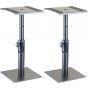 Stagg Desktop Studio Monitor Stand, 2 Pieces, Silver - SMOS-05 SET
