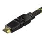 كابل HDMI تو بي، 1.8 متر، يدور بزاوية 360 درجة، اسود - CV895