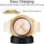 Dl3 Mobilak Bumper Diamond Case Compatible with Samsung Galaxy Watch 46mm, Gear S3 Frontier Case (NOT fit for -R770), Bling Crystal Diamonds PC Plastic Protector Case Cover Frame (Gold)