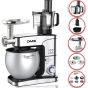 DMS 5 in 1 Food Processor with Attachments, 2500W, 12 Liters, Stainless Steel - kmfb-2512