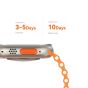 T900 Ultra 2 Smart Watch - Silver Case and Orange Strap