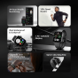Oraimo Watch ES2, 1.95 Inch, Black Case and Strap - OSW-810 with Wireless Earbuds, Black - OTW-625