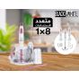 هاند بلندر بلاك اند وايت 8 في 1، سعة 600 مل، 400 وات، ابيض وبينك-B-1712