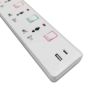 E-train Power Strip, 3 Output Plugs, 1 USB, 1 USB-C, 2.4A, 16A, 1.5 Meters, White - PS074