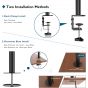 Bontec Single Arm Holder for 13 to 27 Inch Monitors, with Laptop Tray up to 17 inch, Black - MDM001B-LT-MN