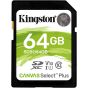 كارت ميموري كينجستون SDXC، سعة 64 جيجا، الوان متعددة - SDS2/64GB