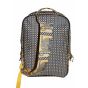 Gharibo Bags One Hand School Backpack With Pencil Case for Kids, Squares Pattern - Orange