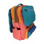 Gharibo Bags School Backpack For Girls, Stripe Pattern - Blue and Pink