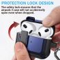 leQuiven Compatible with Airpods 3rd Generation Case 2021, Shockproof Protective Case Cover for Airpods 3 Charging Case with Keychain, Full-Body Rugged Hard Shell for Air pods 3, Not Include AirPods