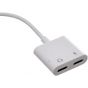 XO NB172A 2in1 Audio Adapter Lightning Cable To Lightning With 5V/2A Max Output 150MM Set Of 2 Pieces - White