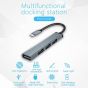 موزع USB وي كاست، 4 في 1، رمادي - T3005A