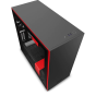 كيسة كمبيوتر ان زد اكس تي ATX ميد تاور، اسود واحمر - H710