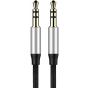 Baseus Yiven M30 Audio Cable, 1 Meter, Silver and Black - CAM30-BS1