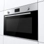 Gorenje Built-in Gas Oven with Grill, 90 Cm, 88 Liters, Timer, Black and Silver - BOG9832E01X