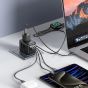 شاحن جوي روم، 17 وات، 4 منافذ USB، اسود - JR-TCW01