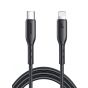 كابل USB- C الي لايتنينج  جوي روم فلاش تشارج سيريس، 1 متر- اسود -  SA26-CL3-S-A9 