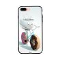 Coffee Riding Donut Bicycle Printed Back Cover for Apple iPhone 8 Plus