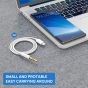 Type C USB-c to 3.5mm Male Audio Jack Aux Cable Adaptor 80cm compatible with Stereo Audio Cord Car Aux & mobile phone Samsung Galaxy, Google Pixel, OnePlus, iPad, huawei, Xiaomi - White