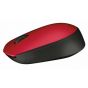 Logitech M171 Wireless Mouse, Red - M171-4641