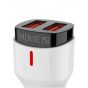 Vidvie Car Charger With Lightning Cable, 2.4A, 2 Ports, White - CC06i