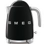 Smeg Electric Kettle, 1.7 liters, 2400 Watt, Black - KLF03BLEU