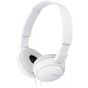 Sony On Ear Wired Headphones With Microphone, White - MDR-ZX110AP