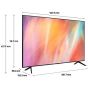 شاشة تلفزيون سمارت سامسونج 43 بوصة LED، بدقة 4k UHD، بريسيفر داخلي - 43au7000