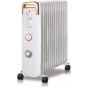 Oil Radiator Heater, 1500Watt, 7 Picks - White and Gold