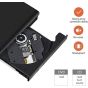 External CD DVD Drive, USB 3.0 - Black