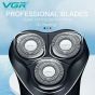 VGR Rechargeable Shaver, Wet and Dry, Black - V-319