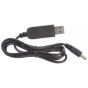 USB DC 5V to 12V Router Cable Step Up Power Cable Power Supply USB Cable with DC Jack 5.5 x 2.1mm for Fan & Led Light & Router & Speakers (1M)