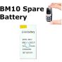 بطارية ليثيوم لموبايل BM10 ميني، بقوة 350 مللي امبير، ابيض - L8Star
