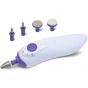 Joycare Manicure Pedicure Set with Attachments, White and Purple - JC-368