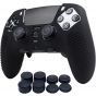 Ralan Silicone Cover For PlayStation 5 Controller With Analog Caps - Black