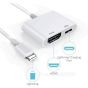 Lightning to HDMI Digital AV Adapter, 1080P With Charging Lightning Cable - White
