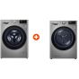 LG Vivace Front Load Automatic Washing Machine, 9 KG, Silver- F4R5VYG2T,  with Condenser Dryer, 10.1Kg, Inverter, Platinum - RH10V9PV2W