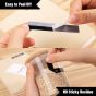 Color Wing 4-Piece Label Tape, 12mm x 8 Meters, White on Black - TZe-335